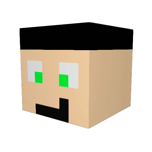 godlove Minecraft avatar head, 3D render