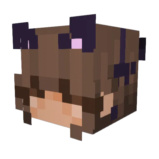 godlyNeon Minecraft avatar head, 3D render