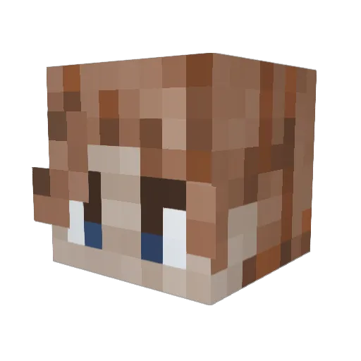 godnattmalin Minecraft avatar head, 3D render