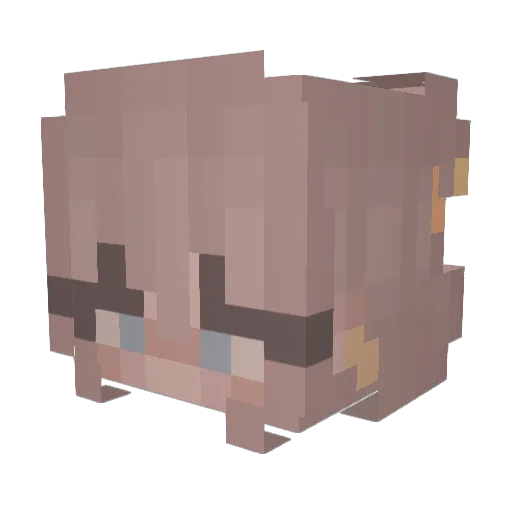 godofmoomoo Minecraft avatar head, 3D render