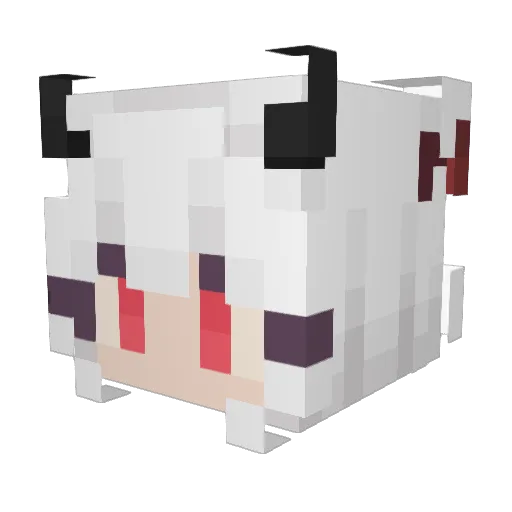 godofwtf_ Minecraft avatar head, 3D render