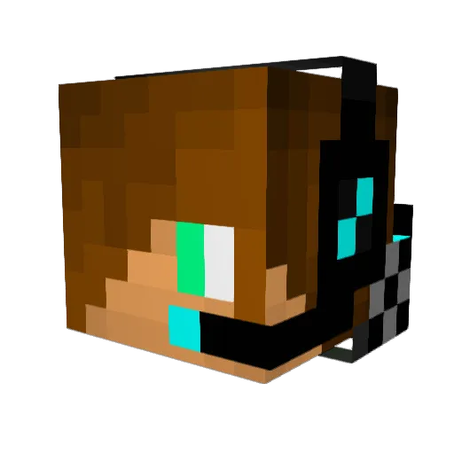 godomot Minecraft avatar head, 3D render