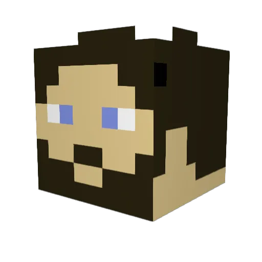 godphone Minecraft avatar head, 3D render
