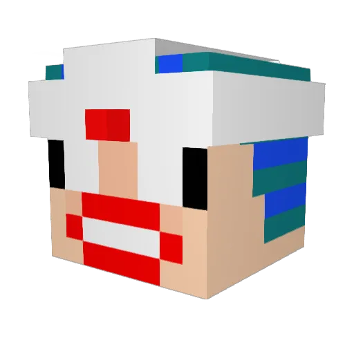 godramama Minecraft avatar head, 3D render