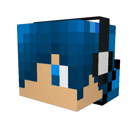 godsora Minecraft avatar head, 3D render