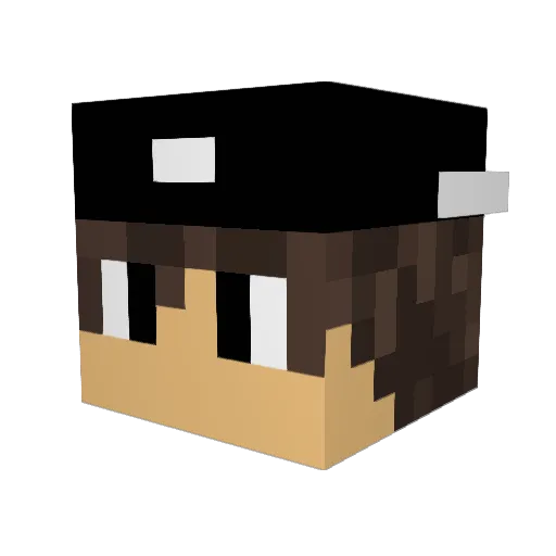 godvicente Minecraft avatar head, 3D render