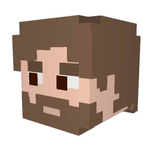 godzillaroo Minecraft avatar head, 3D render
