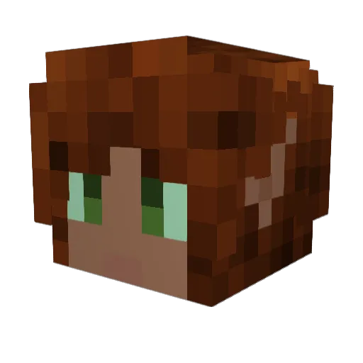 gof1sh Minecraft avatar head, 3D render
