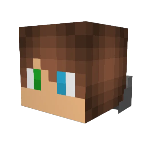goffeer Minecraft avatar head, 3D render