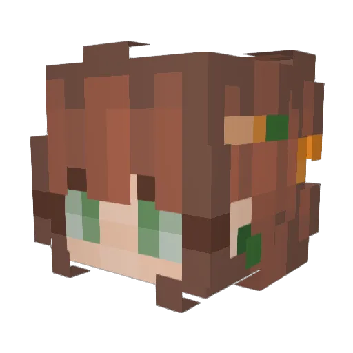 gogiberri Minecraft avatar head, 3D render