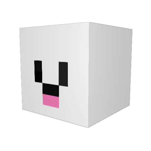 gogichan Minecraft avatar head, 3D render