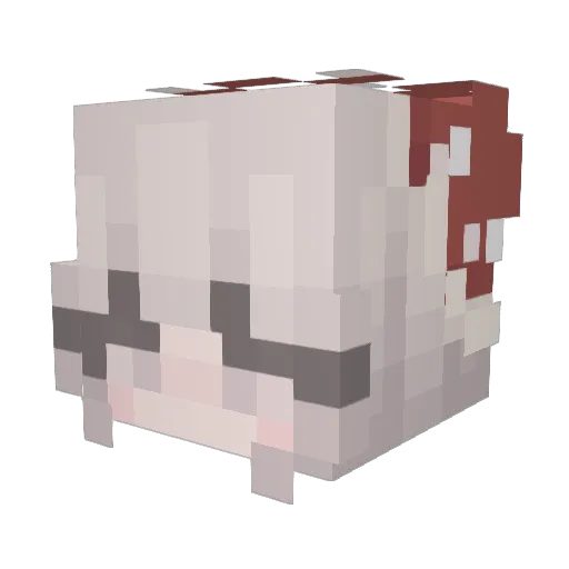 gogigog Minecraft avatar head, 3D render