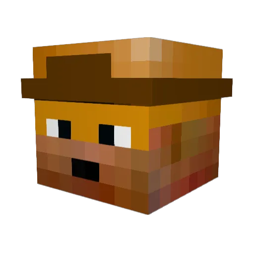 gogo1024 Minecraft avatar head, 3D render