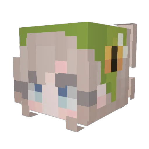 gogo_mari Minecraft avatar head, 3D render