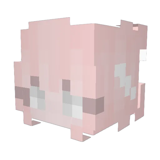 gogomeg Minecraft avatar head, 3D render