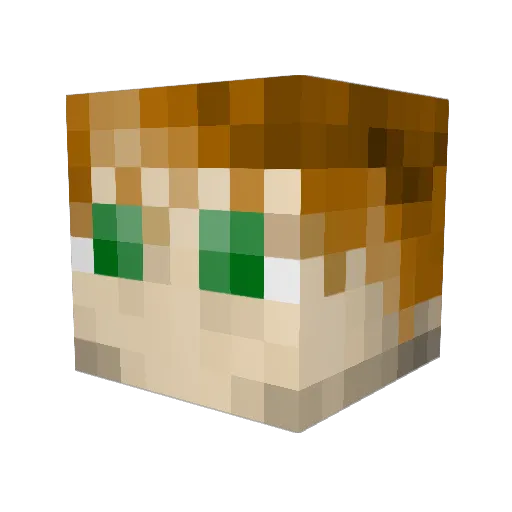 gogomuck Minecraft avatar head, 3D render