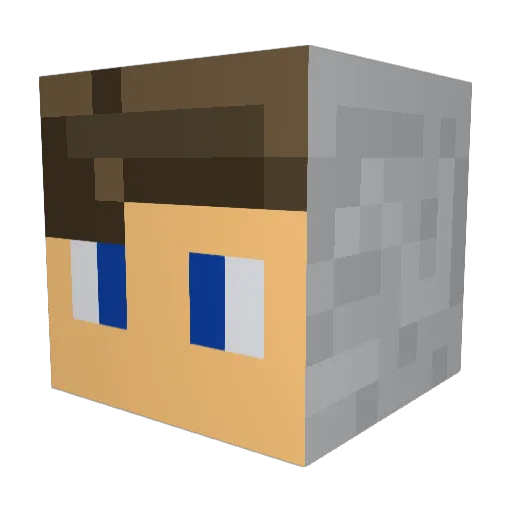 gogopetro Minecraft avatar head, 3D render