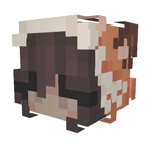 goguera Minecraft avatar head, 3D render