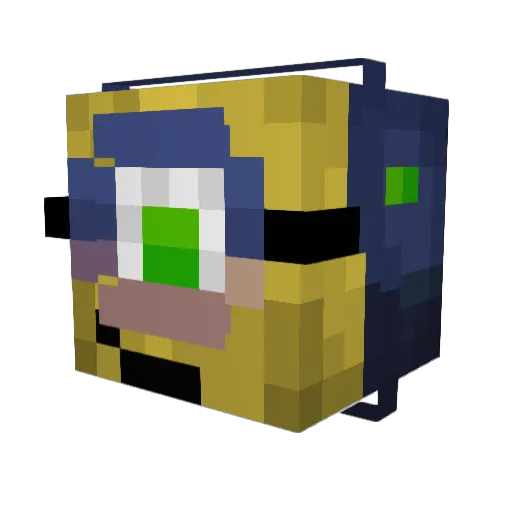 gogurm Minecraft avatar head, 3D render