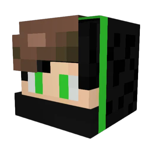 gohbdmfn Minecraft avatar head, 3D render