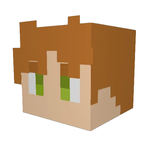 gohron Minecraft avatar head, 3D render