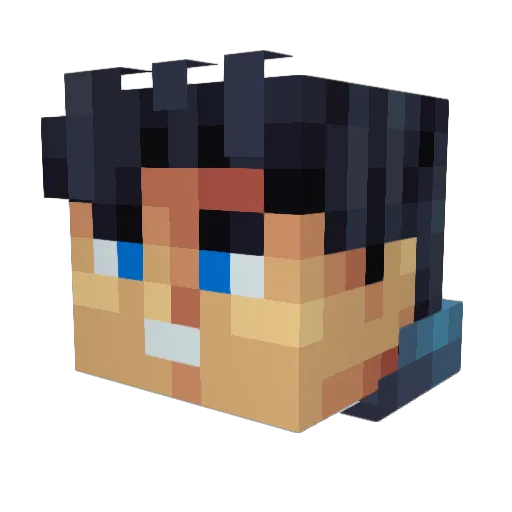 gohrse Minecraft avatar head, 3D render