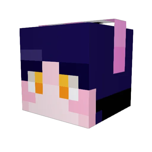 gohwa Minecraft avatar head, 3D render