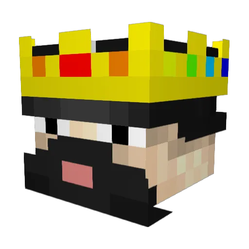 goist Minecraft avatar head, 3D render