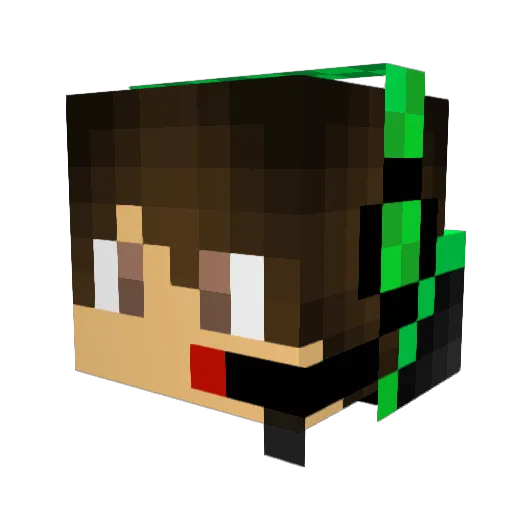 gojanJR Minecraft avatar head, 3D render