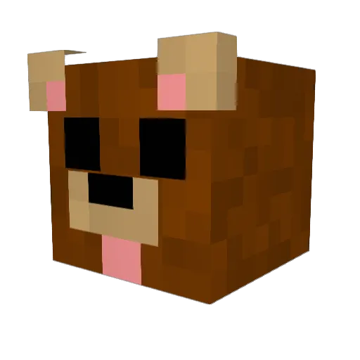 gojiraJr Minecraft avatar head, 3D render