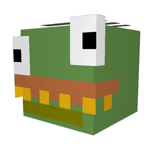 gokintel Minecraft avatar head, 3D render