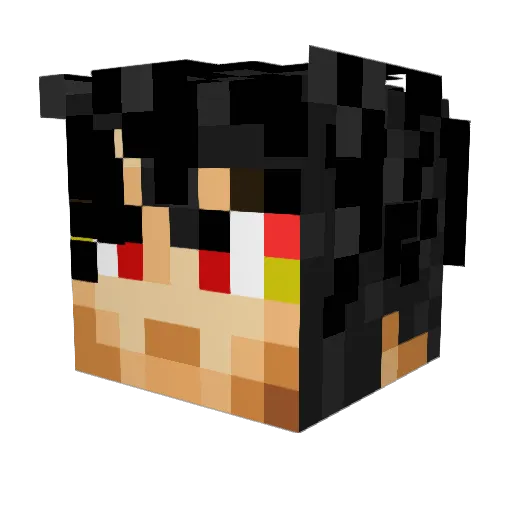 gokkugamer Minecraft avatar head, 3D render