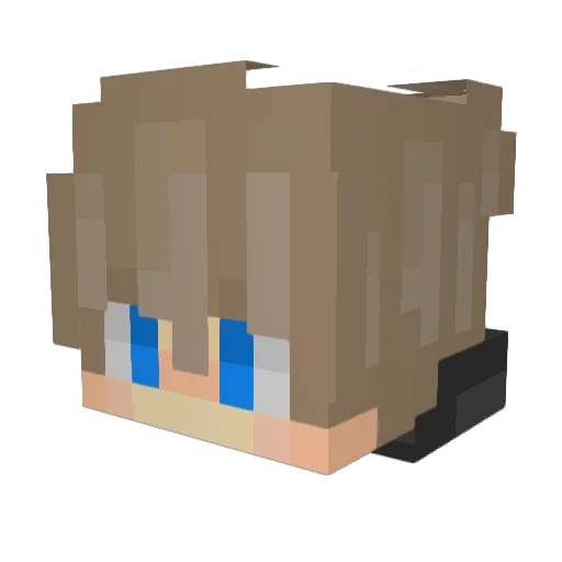 gokkxdd Minecraft avatar head, 3D render