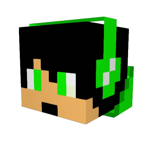 goksenonur Minecraft avatar head, 3D render