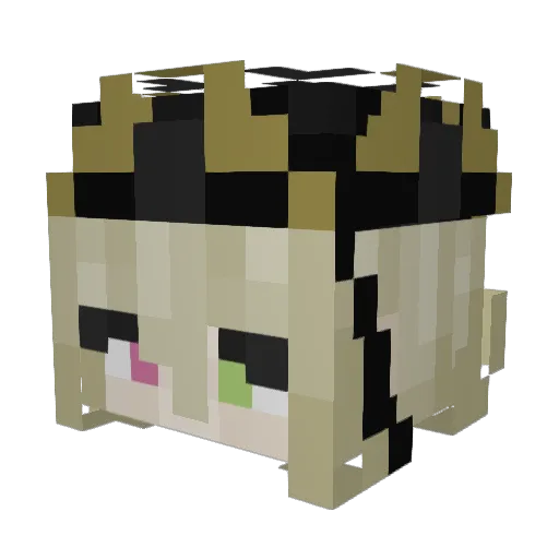 goku224 Minecraft avatar head, 3D render