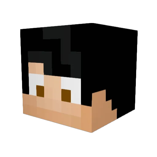 goku302 Minecraft avatar head, 3D render