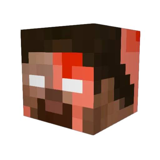 goku76 Minecraft avatar head, 3D render