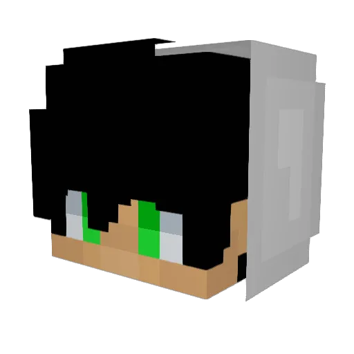 gokualca Minecraft avatar head, 3D render