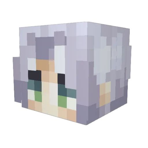 gokuderi Minecraft avatar head, 3D render