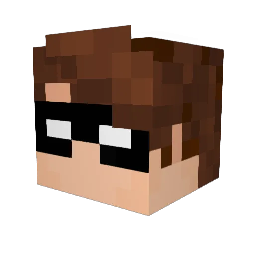 gokuelmasfacha Minecraft avatar head, 3D render