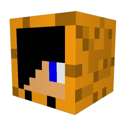 gokugold Minecraft avatar head, 3D render