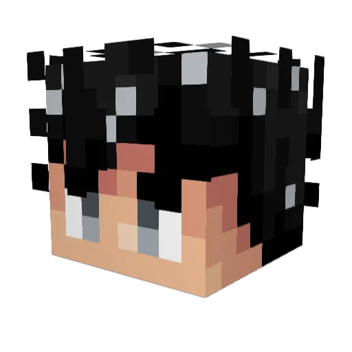gokuthe Minecraft avatar head, 3D render