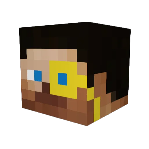golansy Minecraft avatar head, 3D render