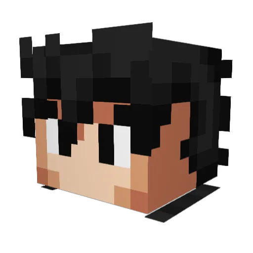 golasito Minecraft avatar head, 3D render