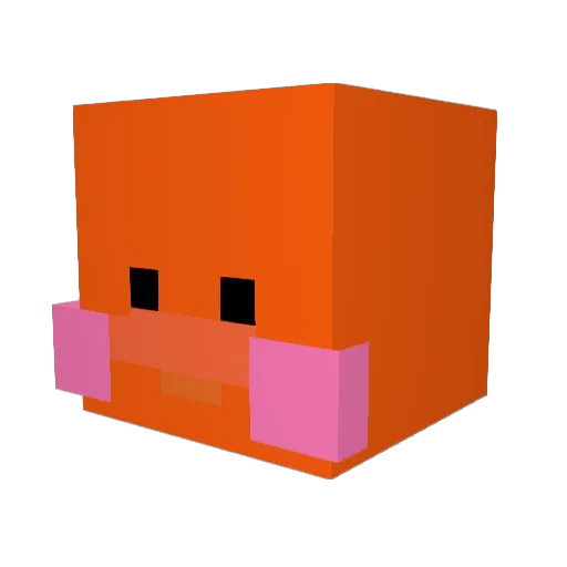 gold4726 Minecraft avatar head, 3D render