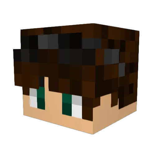 gold4m Minecraft avatar head, 3D render