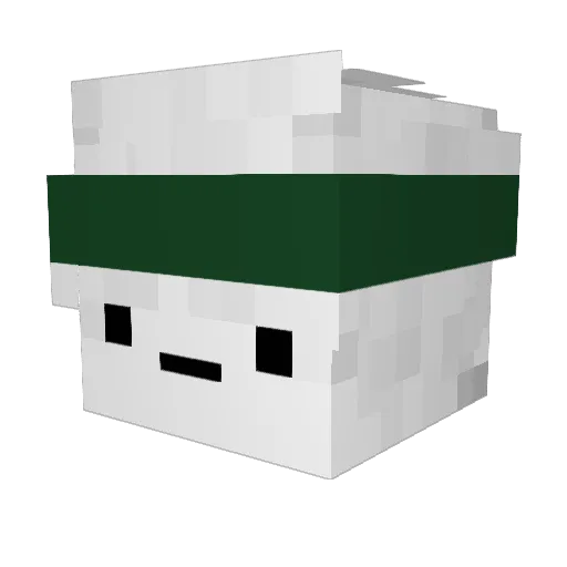 goldRogerrr Minecraft avatar head, 3D render