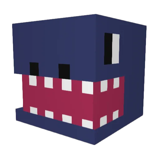 gold_08 Minecraft avatar head, 3D render