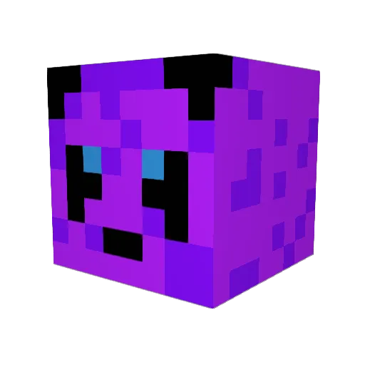 gold_panda_PVP Minecraft avatar head, 3D render