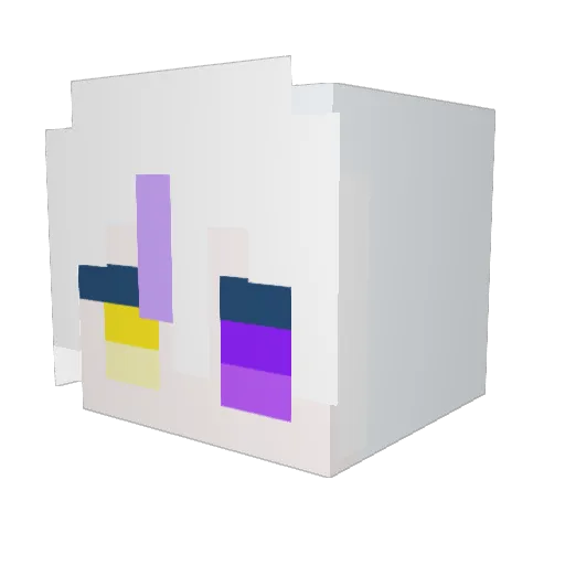 goldaen Minecraft avatar head, 3D render